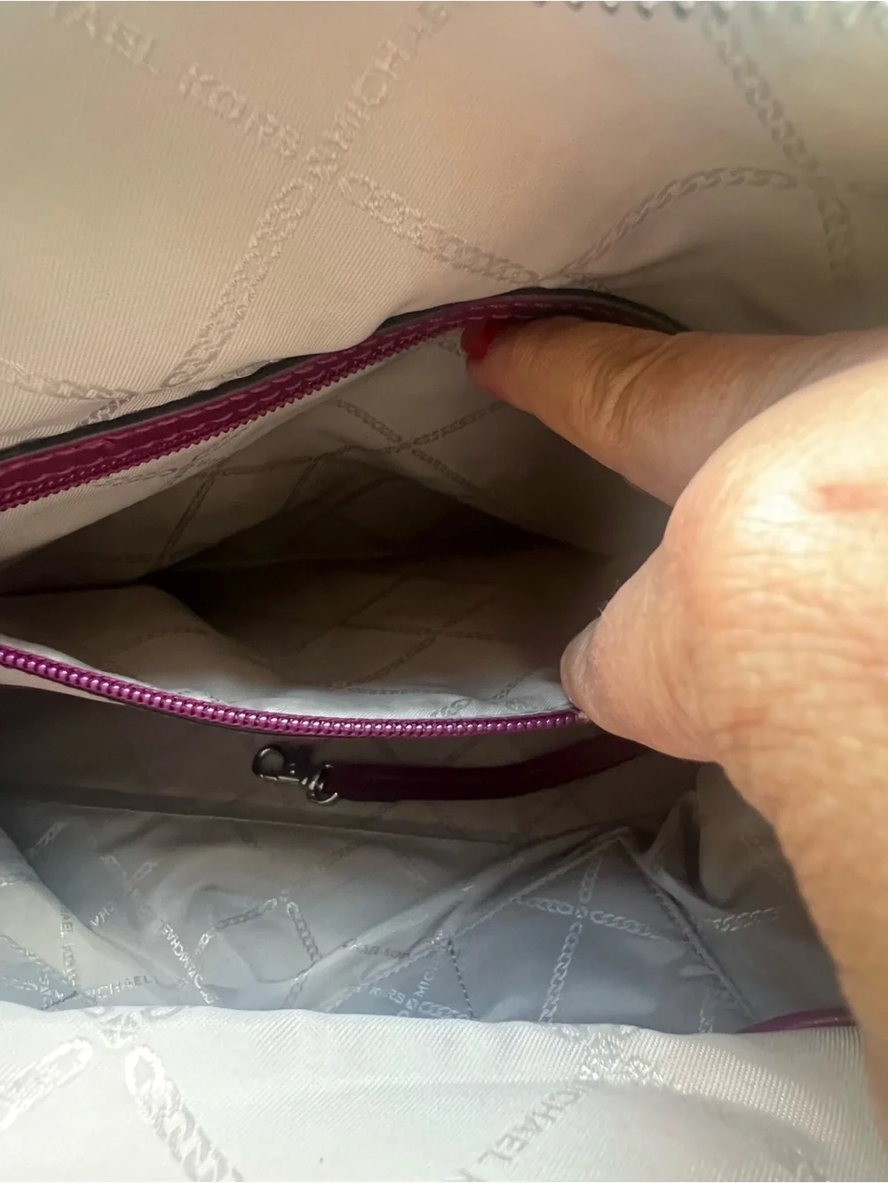 Michael Kors Fuchsia Pebbled Leather Hobo with Braided Strap